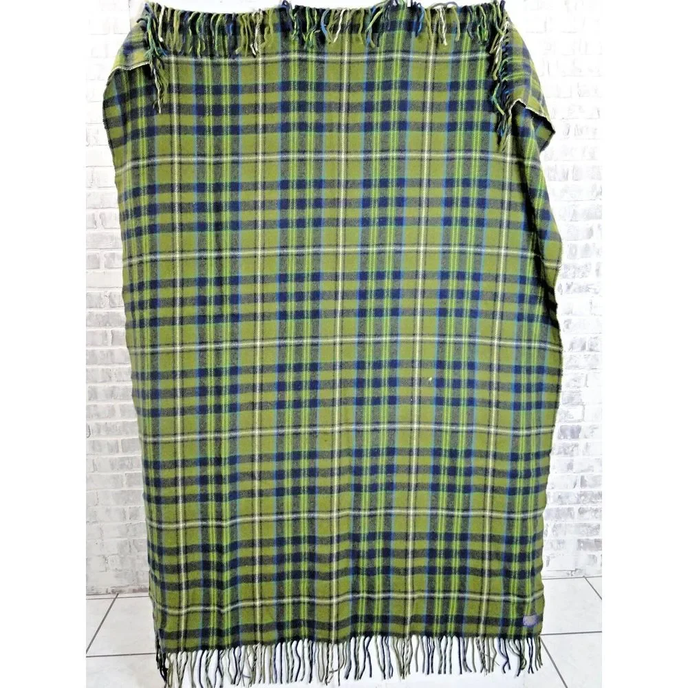 Vintage‎ Pendleton Stadium Blanket Robe In A Bag Wool 52x70 carry Case Pillow